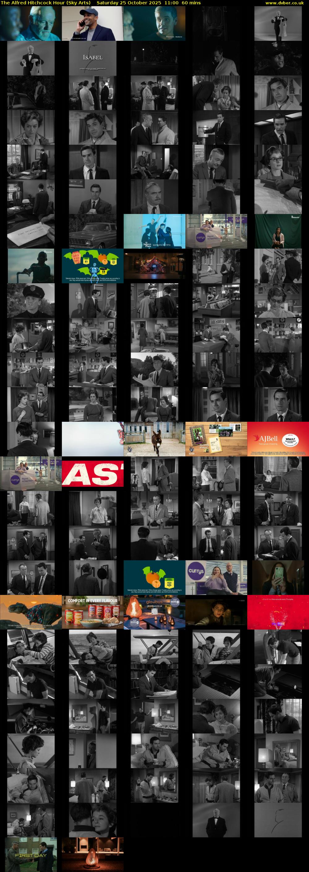 The Alfred Hitchcock Hour (Sky Arts) Saturday 25 October 2025 11:00 - 12:00