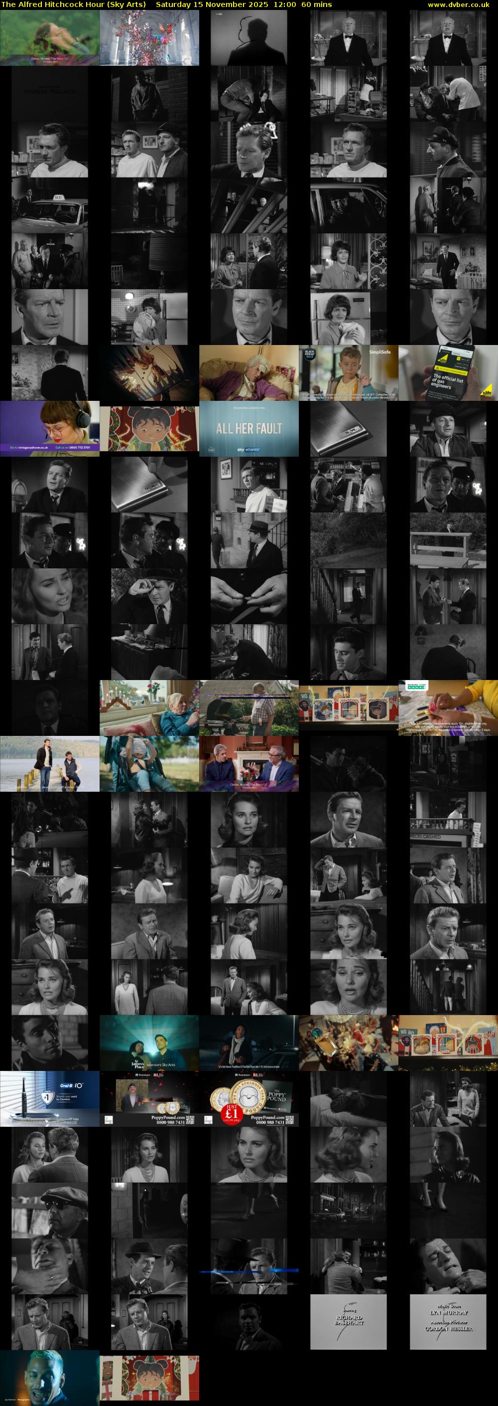 The Alfred Hitchcock Hour (Sky Arts) Saturday 15 November 2025 12:00 - 13:00
