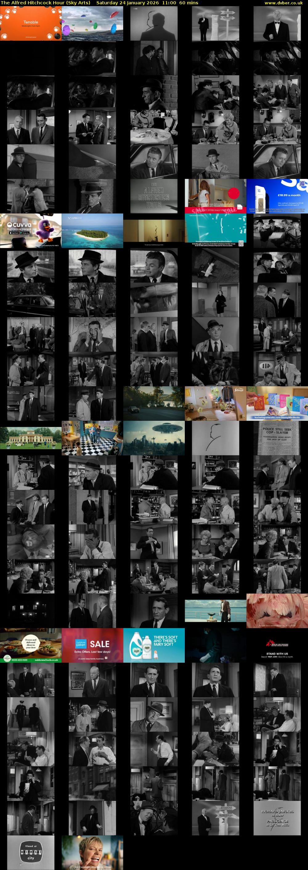 The Alfred Hitchcock Hour (Sky Arts) Saturday 24 January 2026 11:00 - 12:00