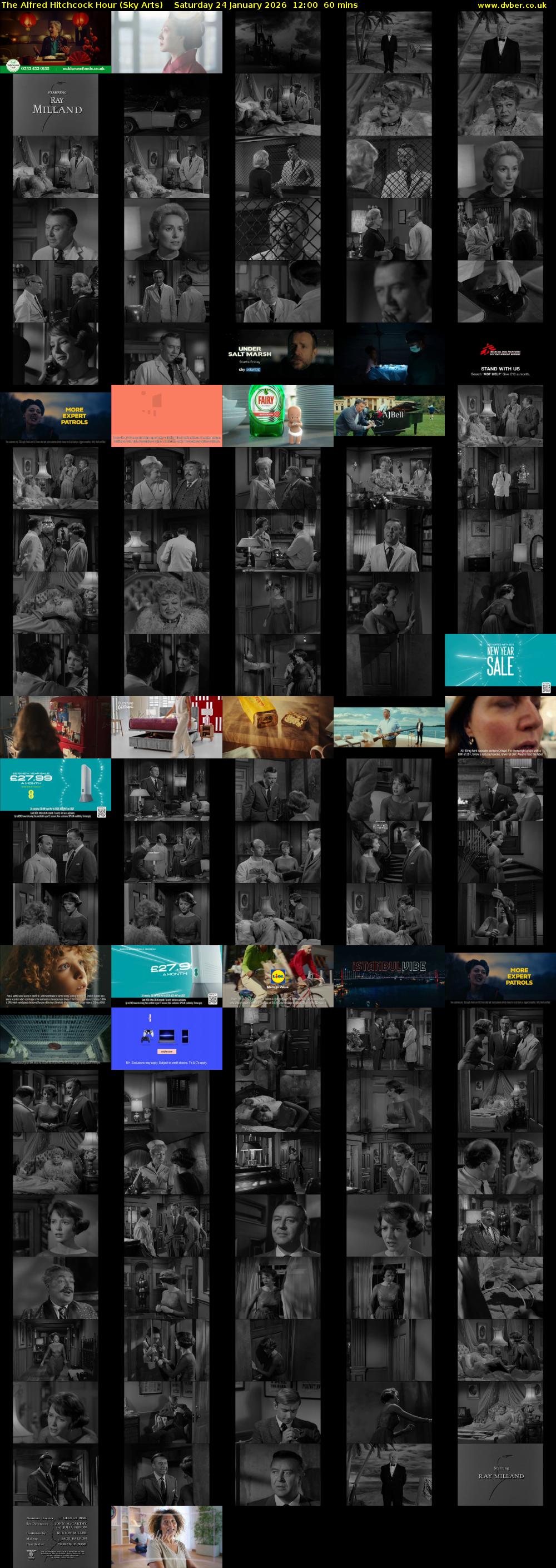 The Alfred Hitchcock Hour (Sky Arts) Saturday 24 January 2026 12:00 - 13:00