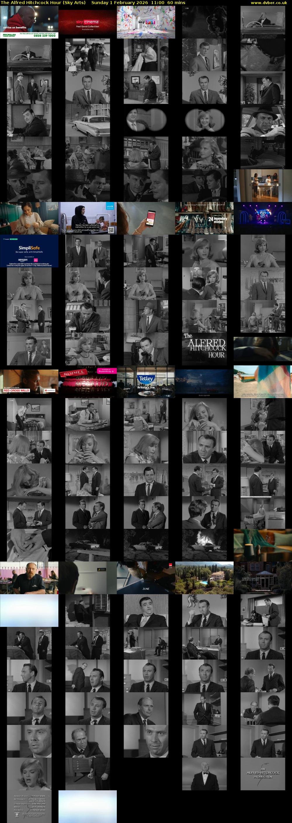The Alfred Hitchcock Hour (Sky Arts) Sunday 1 February 2026 11:00 - 12:00