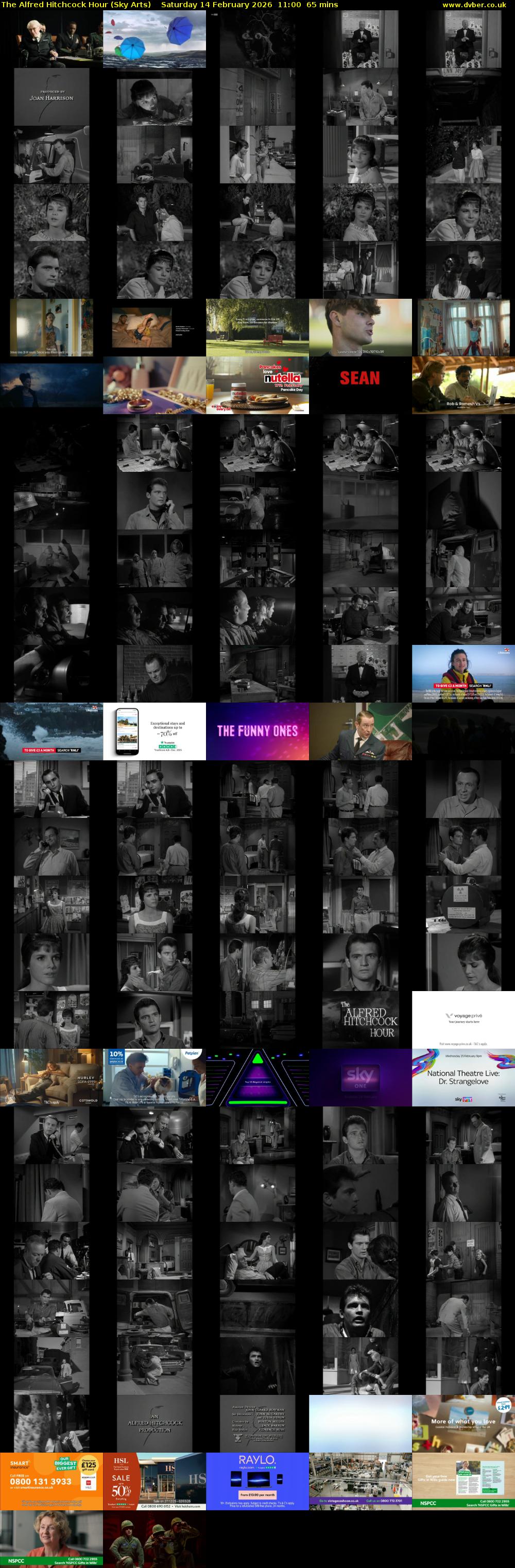 The Alfred Hitchcock Hour (Sky Arts) Saturday 14 February 2026 11:00 - 12:05