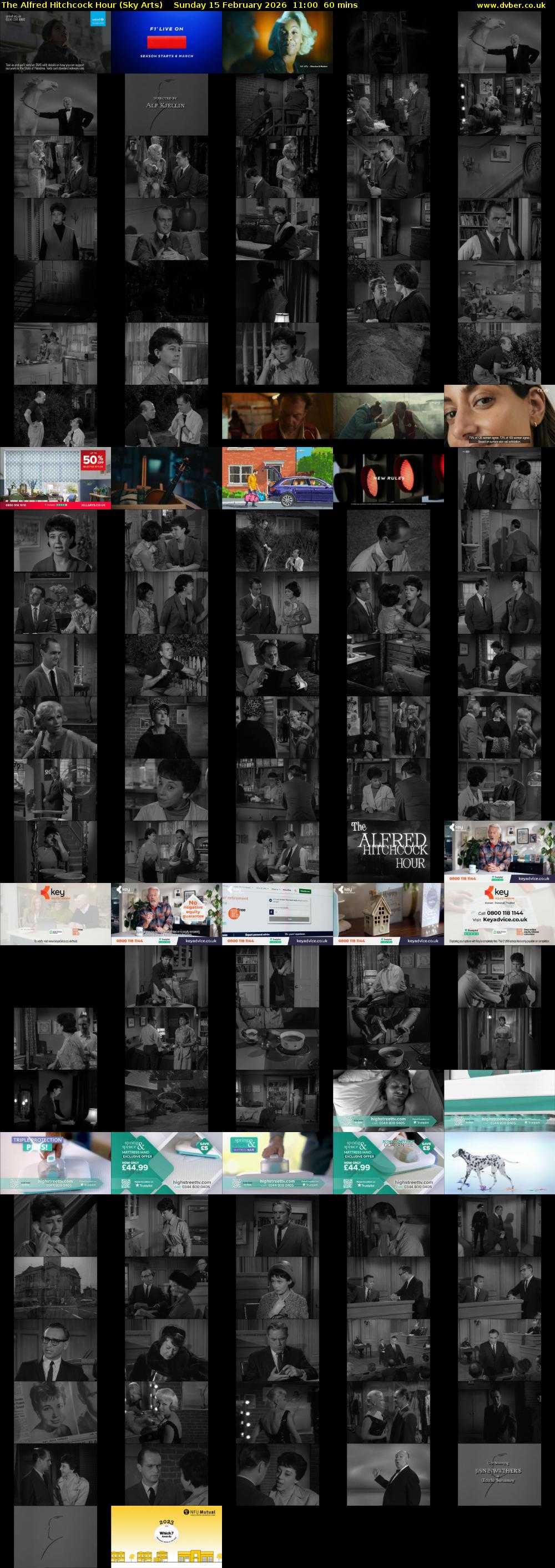 The Alfred Hitchcock Hour (Sky Arts) Sunday 15 February 2026 11:00 - 12:00