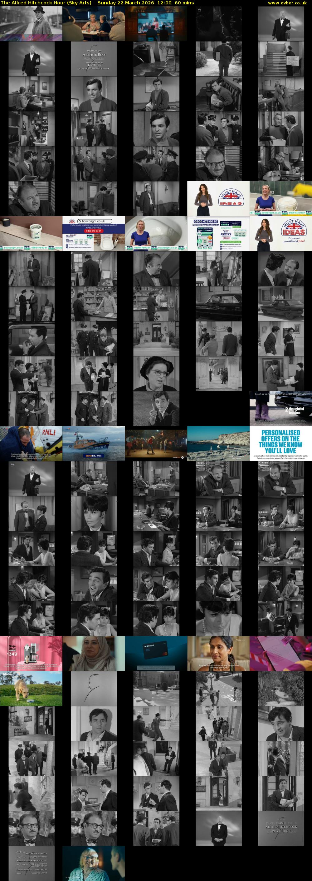The Alfred Hitchcock Hour (Sky Arts) Sunday 22 March 2026 12:00 - 13:00