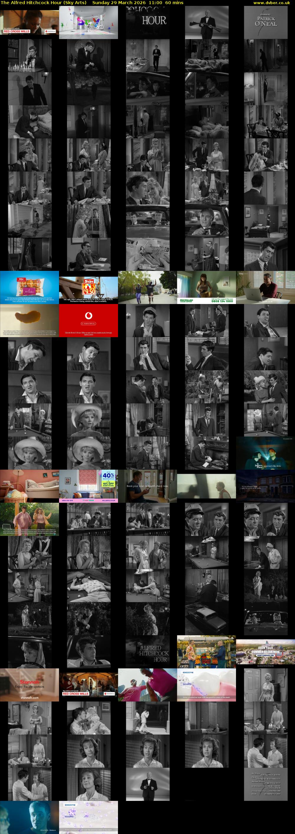 The Alfred Hitchcock Hour (Sky Arts) Sunday 29 March 2026 11:00 - 12:00