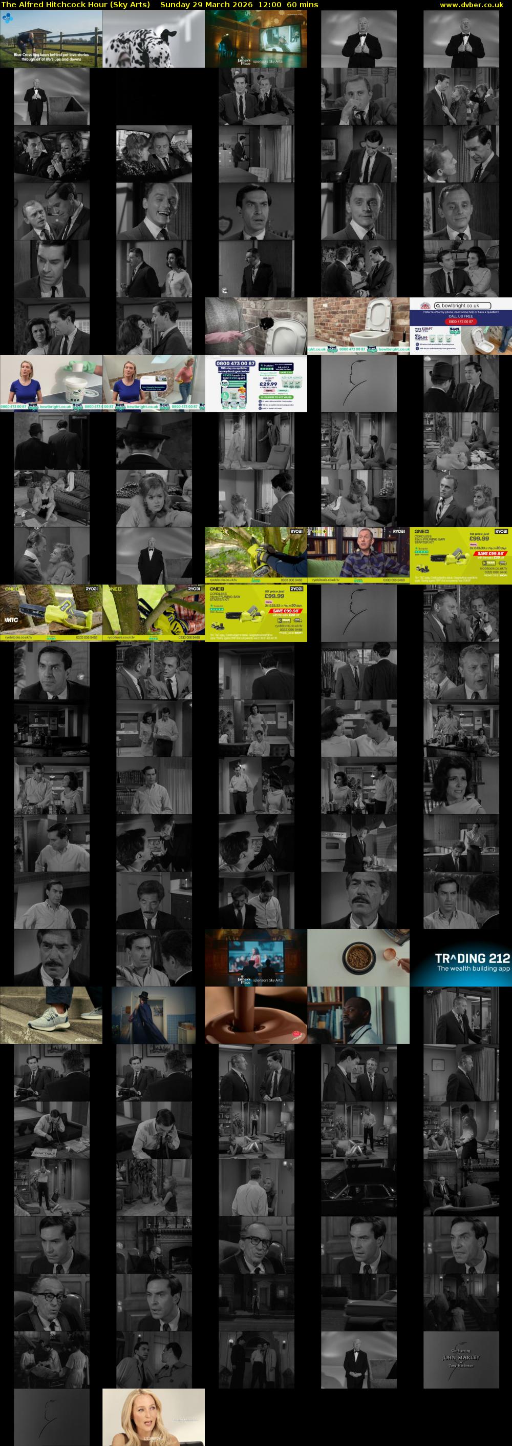 The Alfred Hitchcock Hour (Sky Arts) Sunday 29 March 2026 12:00 - 13:00