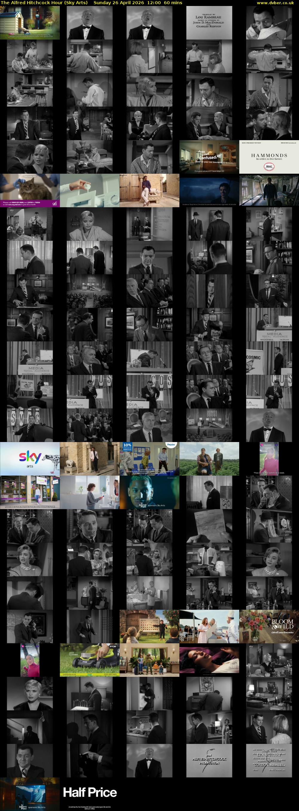 The Alfred Hitchcock Hour (Sky Arts) Sunday 26 April 2026 12:00 - 13:00