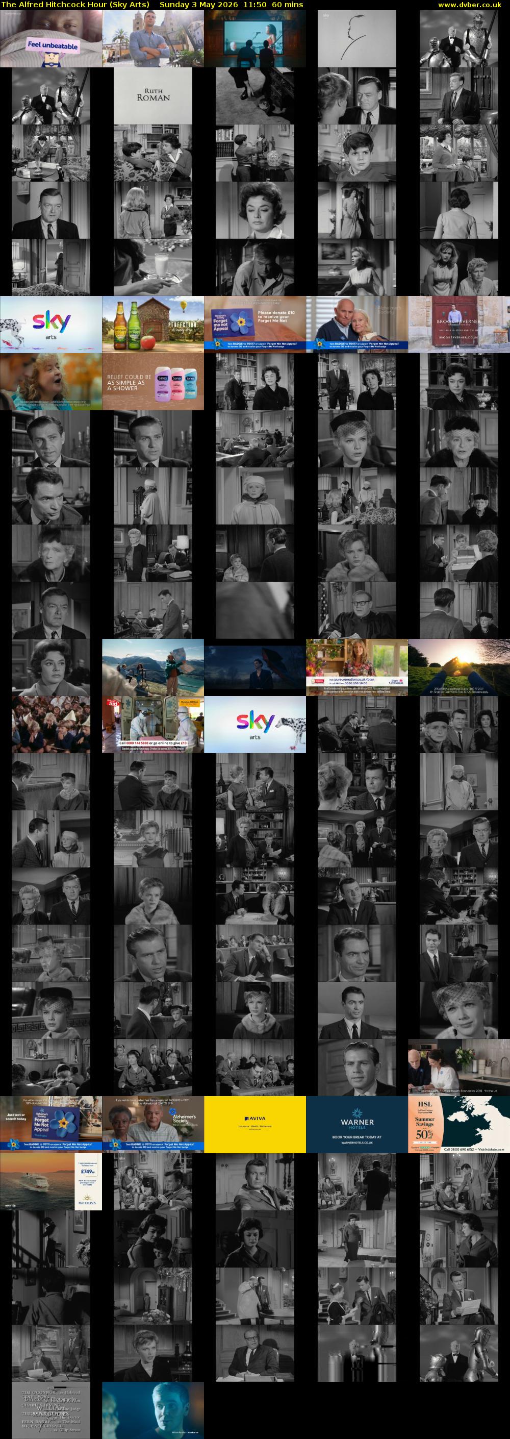 The Alfred Hitchcock Hour (Sky Arts) Sunday 3 May 2026 11:50 - 12:50