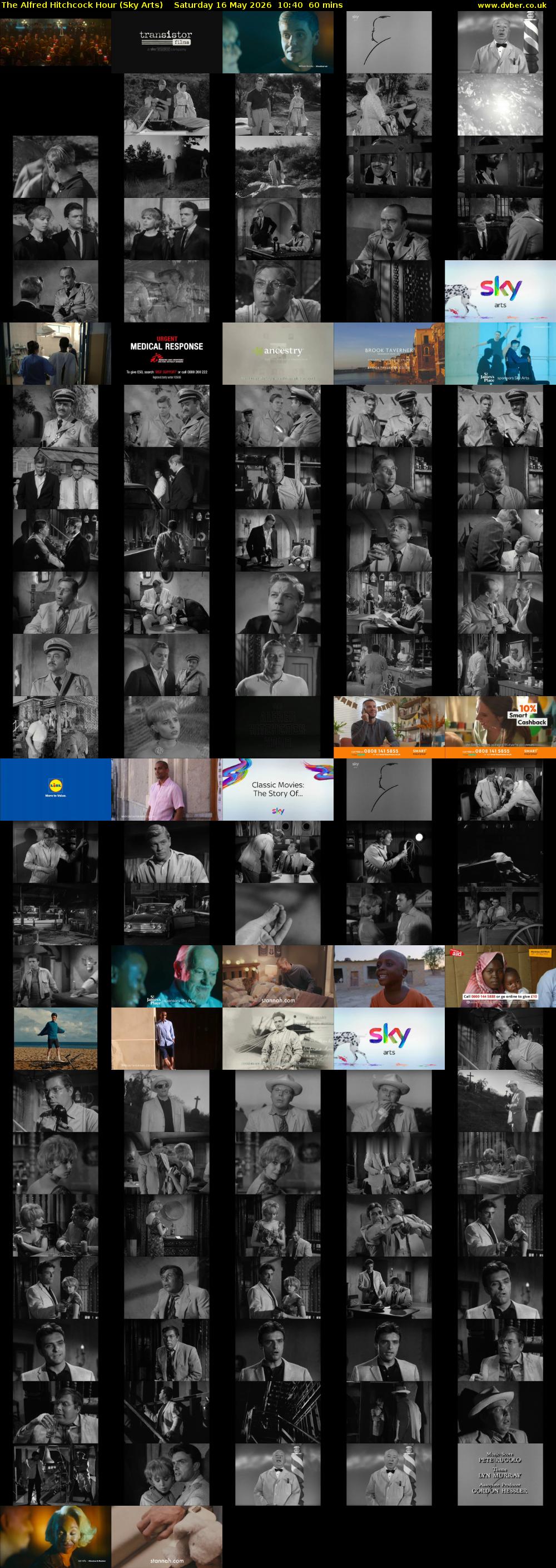 The Alfred Hitchcock Hour (Sky Arts) Saturday 16 May 2026 10:40 - 11:40