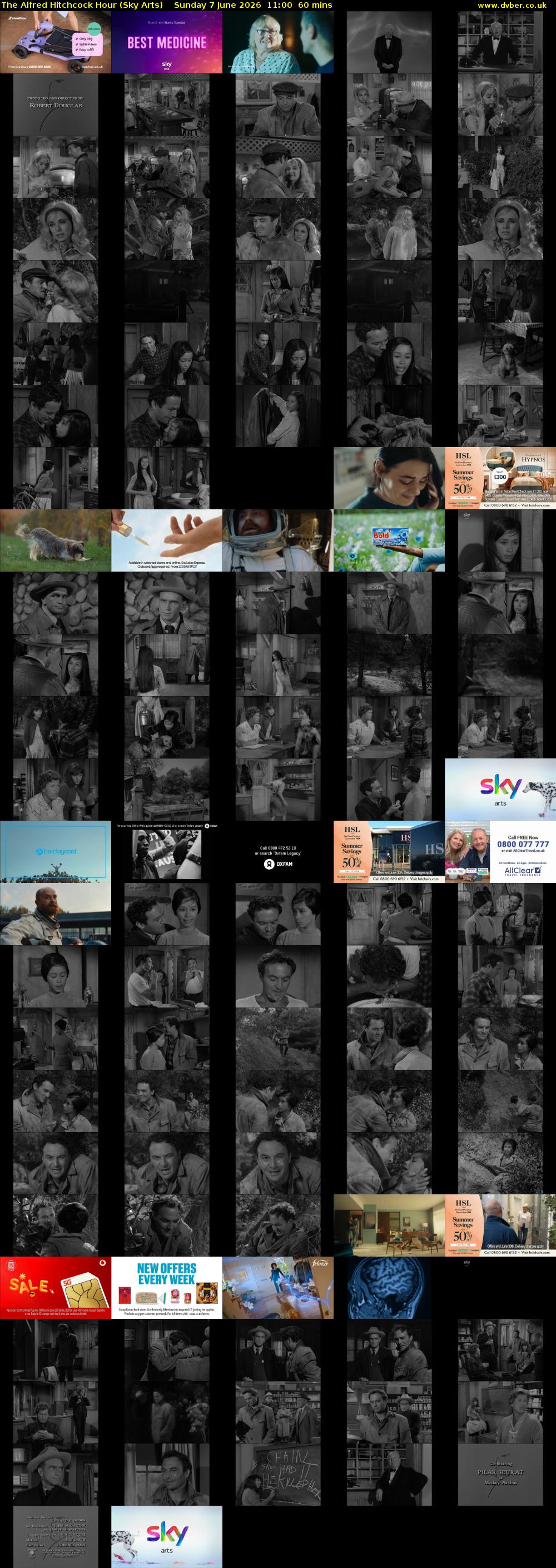 The Alfred Hitchcock Hour (Sky Arts) Sunday 7 June 2026 11:00 - 12:00