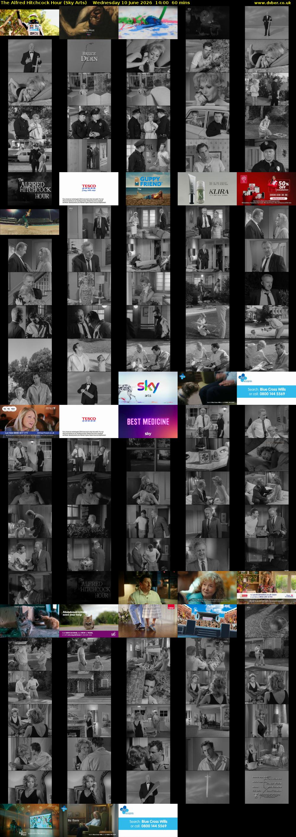 The Alfred Hitchcock Hour (Sky Arts) Wednesday 10 June 2026 14:00 - 15:00