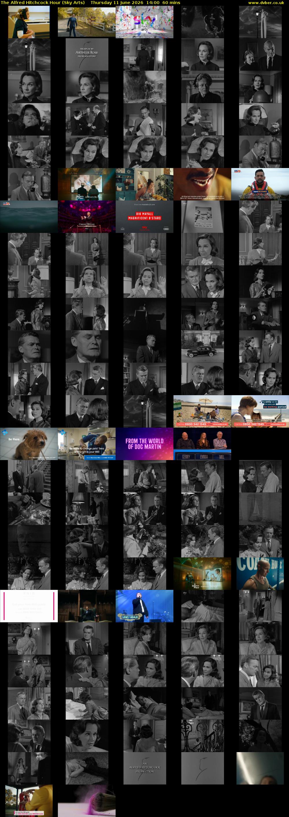 The Alfred Hitchcock Hour (Sky Arts) Thursday 11 June 2026 14:00 - 15:00