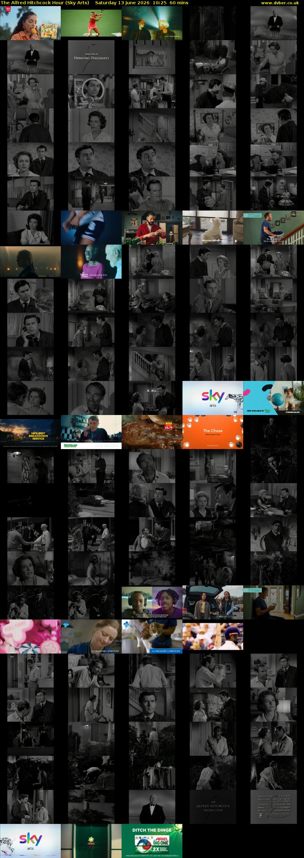 The Alfred Hitchcock Hour (Sky Arts) Saturday 13 June 2026 10:25 - 11:25