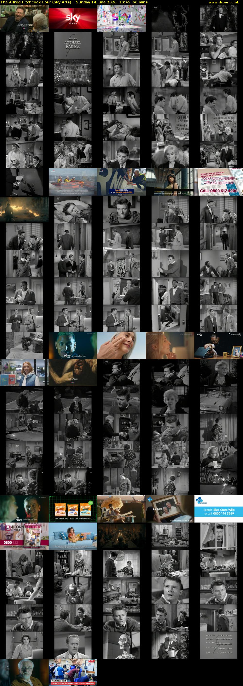 The Alfred Hitchcock Hour (Sky Arts) Sunday 14 June 2026 10:45 - 11:45