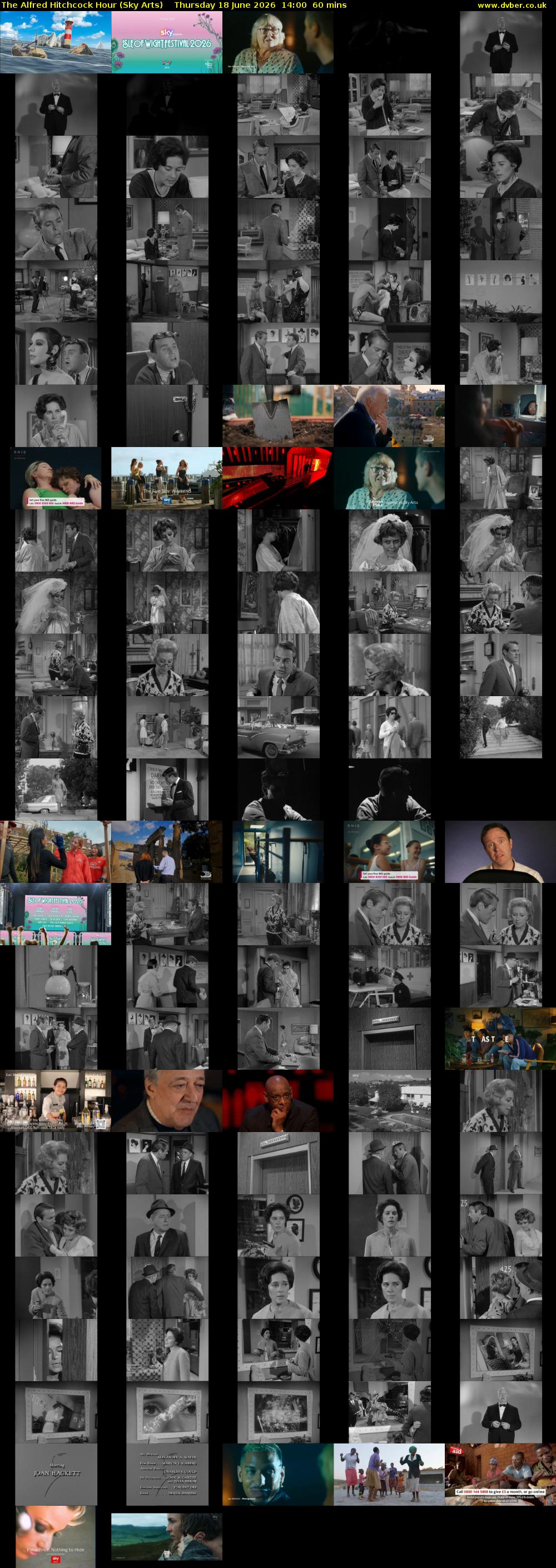 The Alfred Hitchcock Hour (Sky Arts) Thursday 18 June 2026 14:00 - 15:00