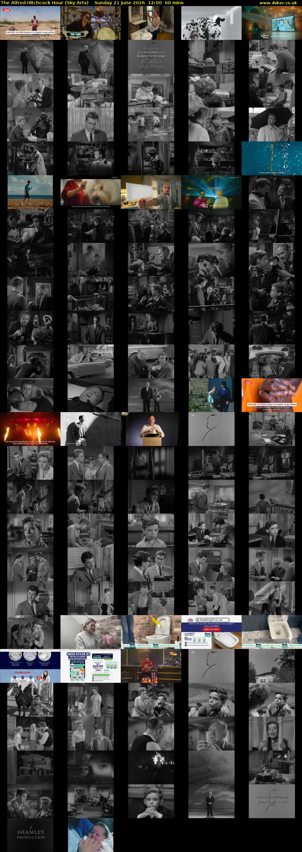 The Alfred Hitchcock Hour (Sky Arts) Sunday 21 June 2026 12:00 - 13:00