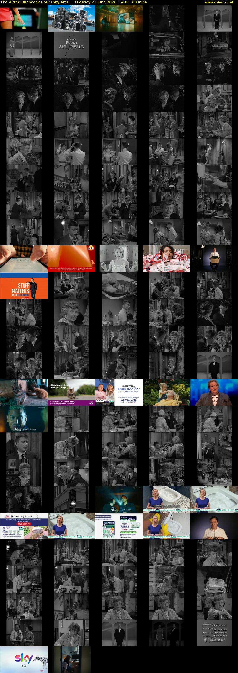 The Alfred Hitchcock Hour (Sky Arts) Tuesday 23 June 2026 14:00 - 15:00