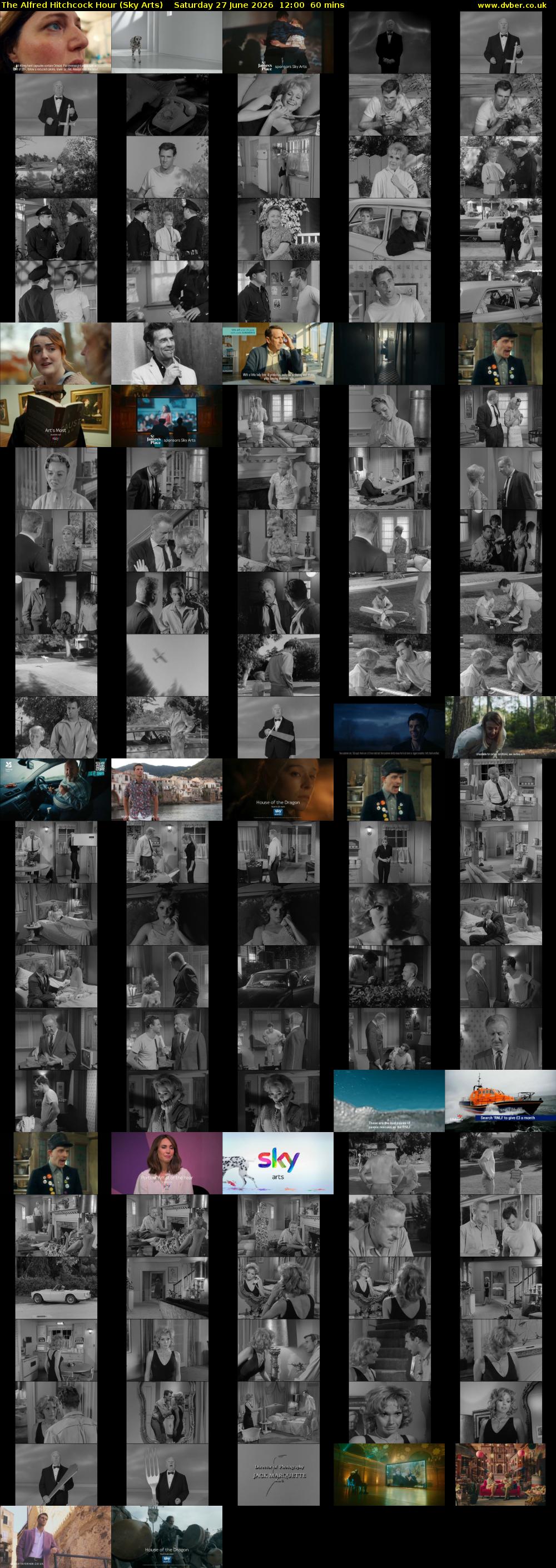 The Alfred Hitchcock Hour (Sky Arts) Saturday 27 June 2026 12:00 - 13:00