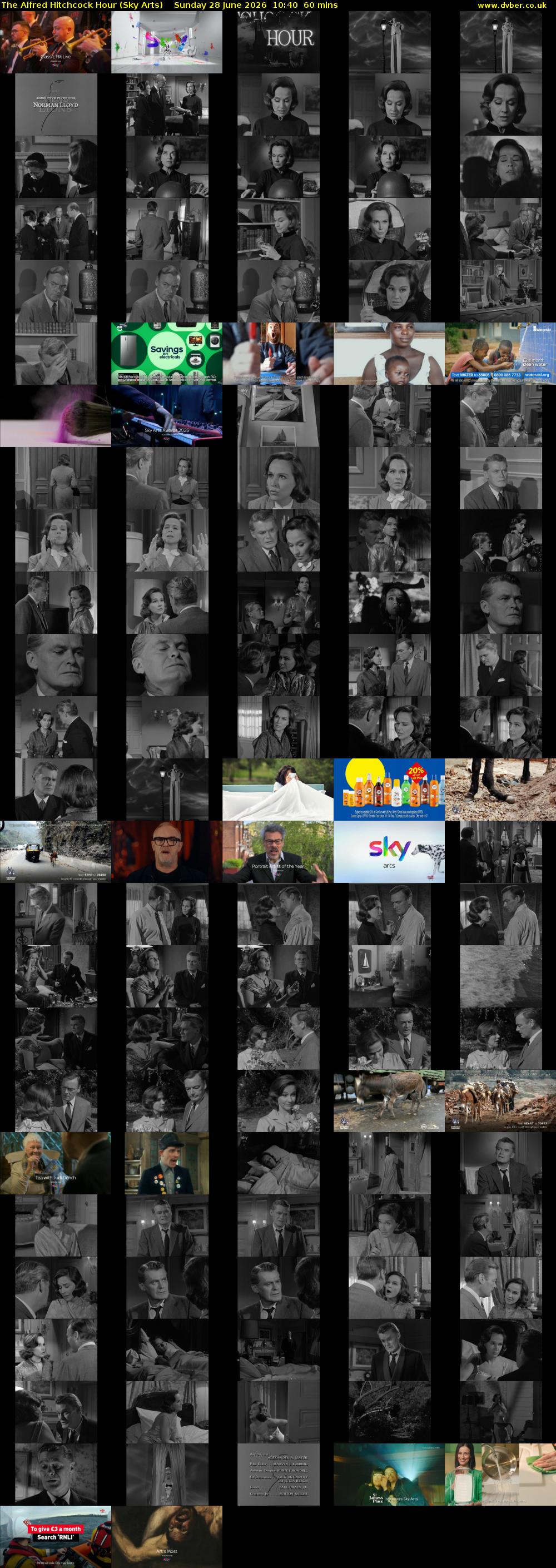 The Alfred Hitchcock Hour (Sky Arts) Sunday 28 June 2026 10:40 - 11:40
