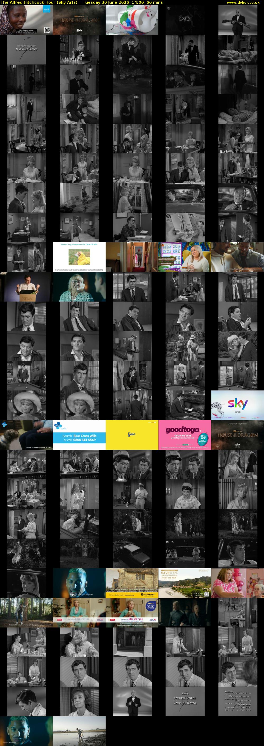The Alfred Hitchcock Hour (Sky Arts) Tuesday 30 June 2026 14:00 - 15:00