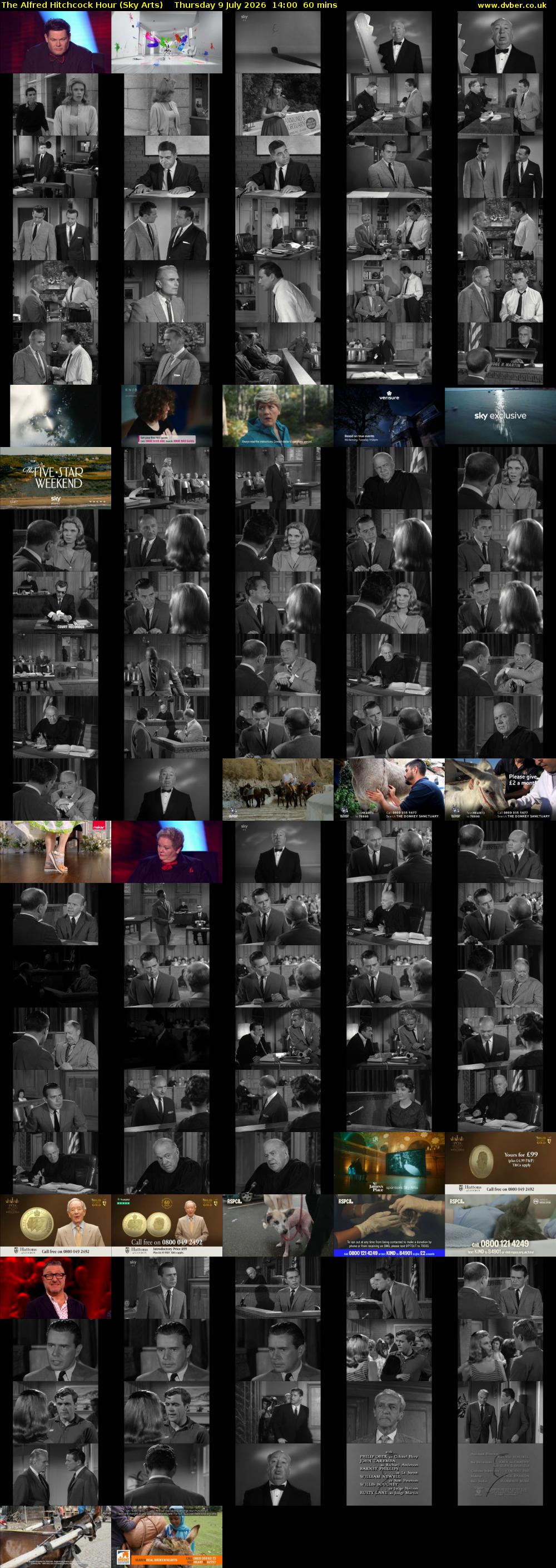 The Alfred Hitchcock Hour (Sky Arts) Thursday 9 July 2026 14:00 - 15:00