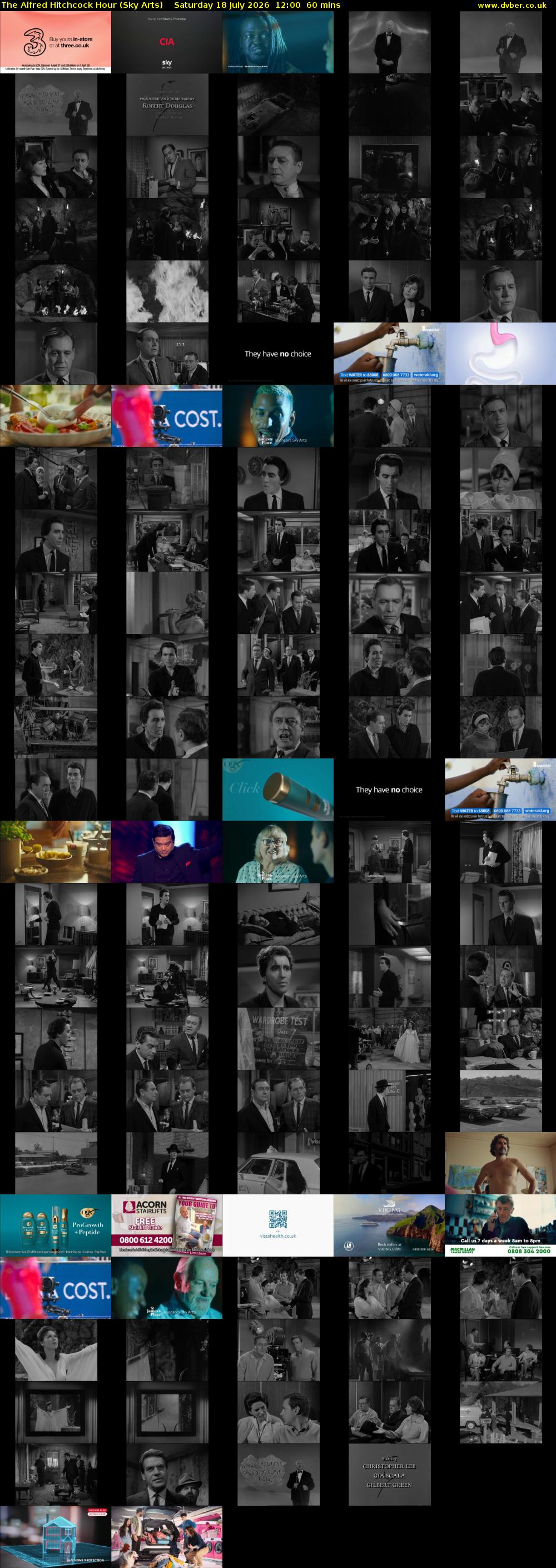 The Alfred Hitchcock Hour (Sky Arts) Saturday 18 July 2026 12:00 - 13:00
