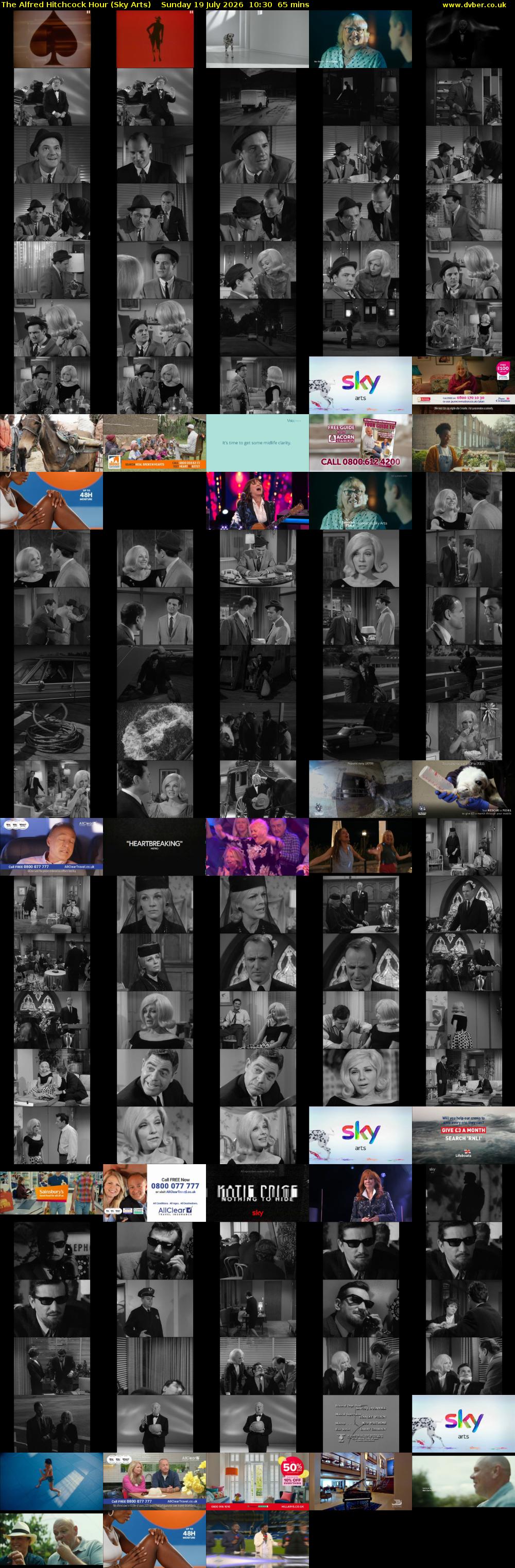 The Alfred Hitchcock Hour (Sky Arts) Sunday 19 July 2026 10:30 - 11:35