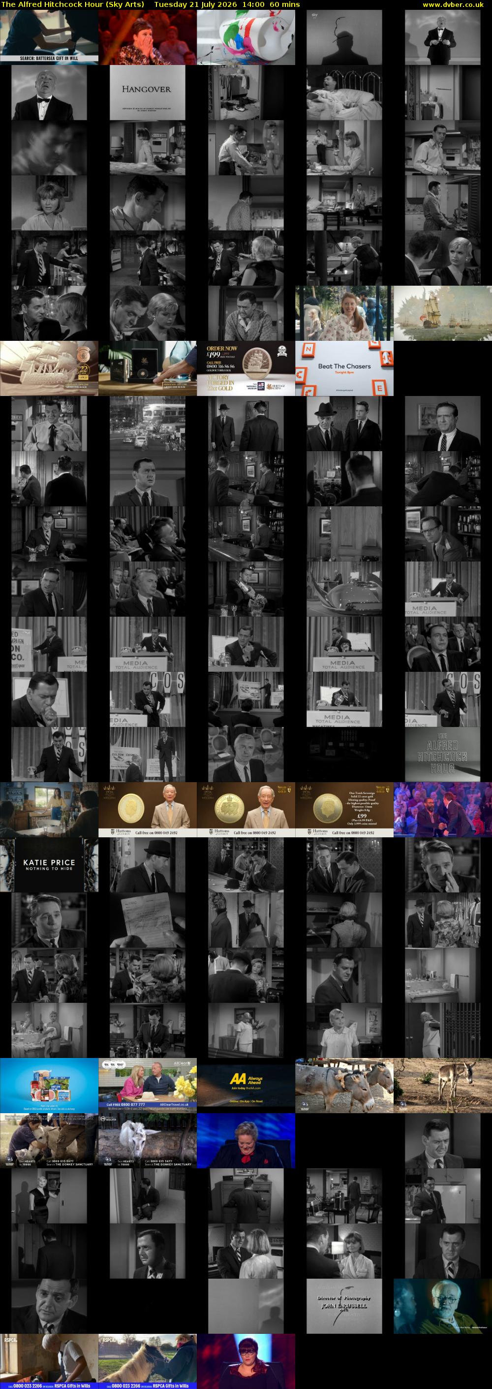 The Alfred Hitchcock Hour (Sky Arts) Tuesday 21 July 2026 14:00 - 15:00