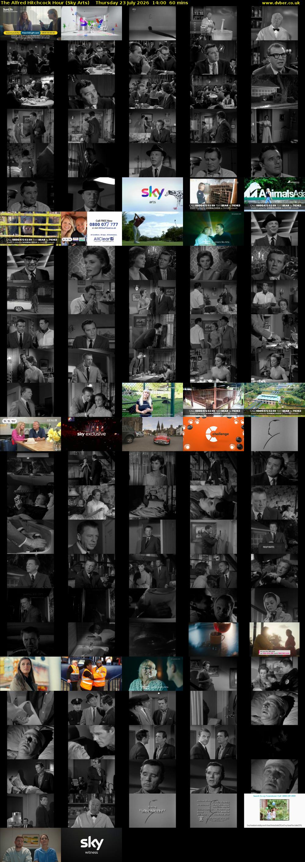 The Alfred Hitchcock Hour (Sky Arts) Thursday 23 July 2026 14:00 - 15:00
