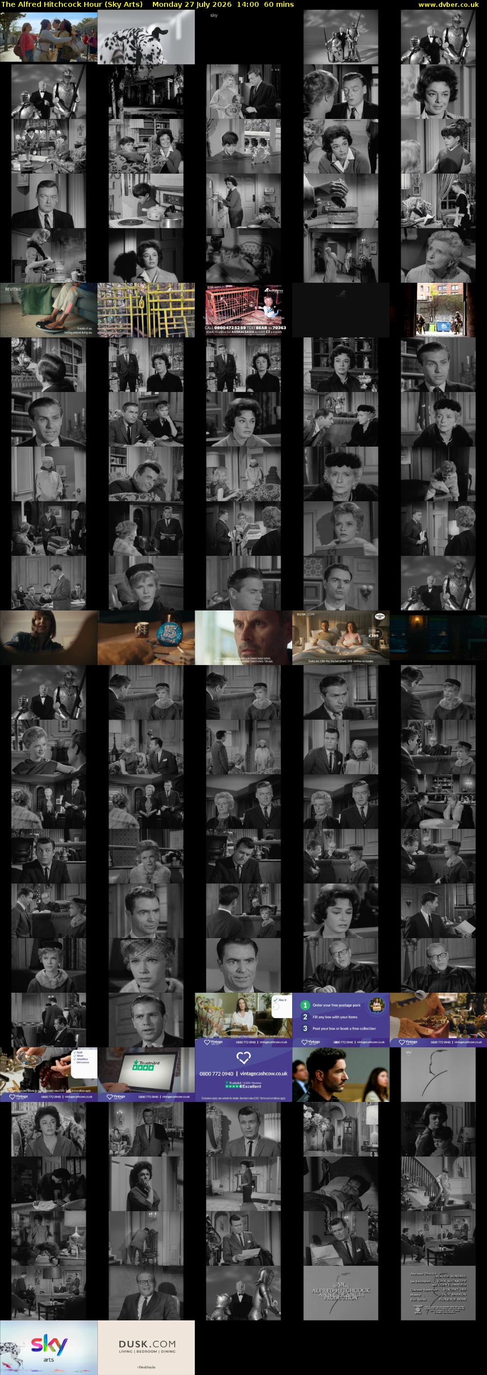 The Alfred Hitchcock Hour (Sky Arts) Monday 27 July 2026 14:00 - 15:00