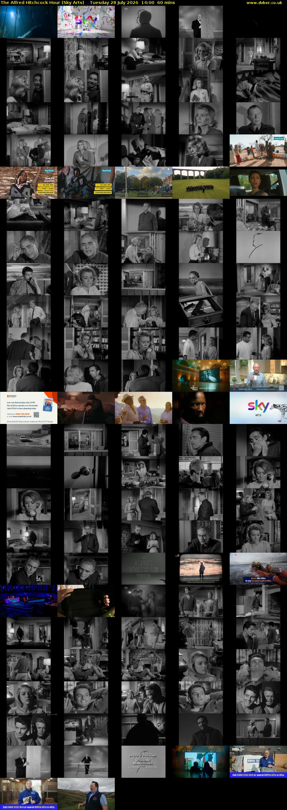 The Alfred Hitchcock Hour (Sky Arts) Tuesday 28 July 2026 14:00 - 15:00