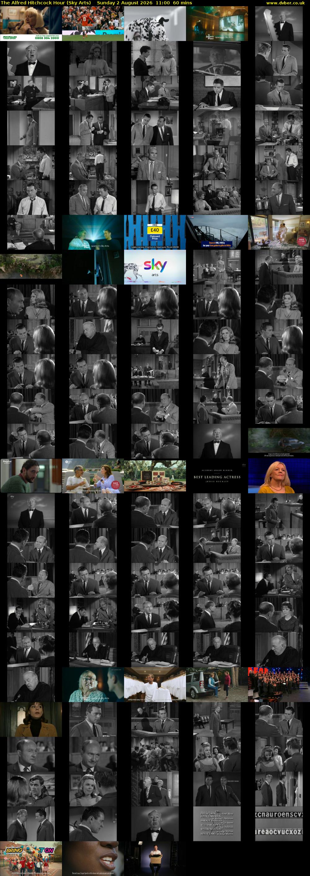 The Alfred Hitchcock Hour (Sky Arts) Sunday 2 August 2026 11:00 - 12:00