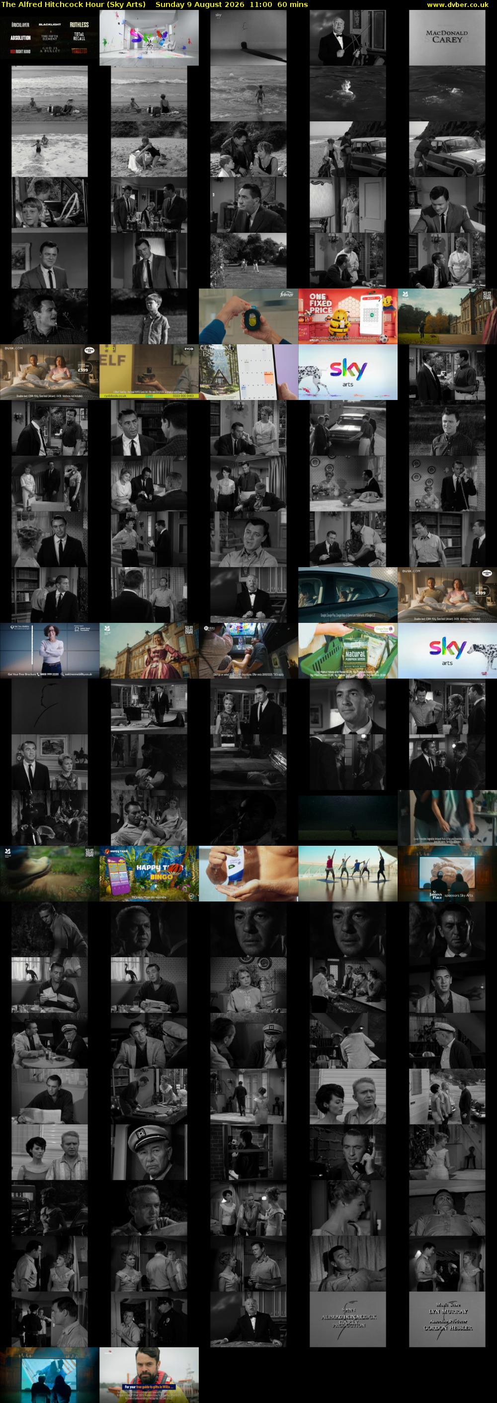 The Alfred Hitchcock Hour (Sky Arts) Sunday 9 August 2026 11:00 - 12:00