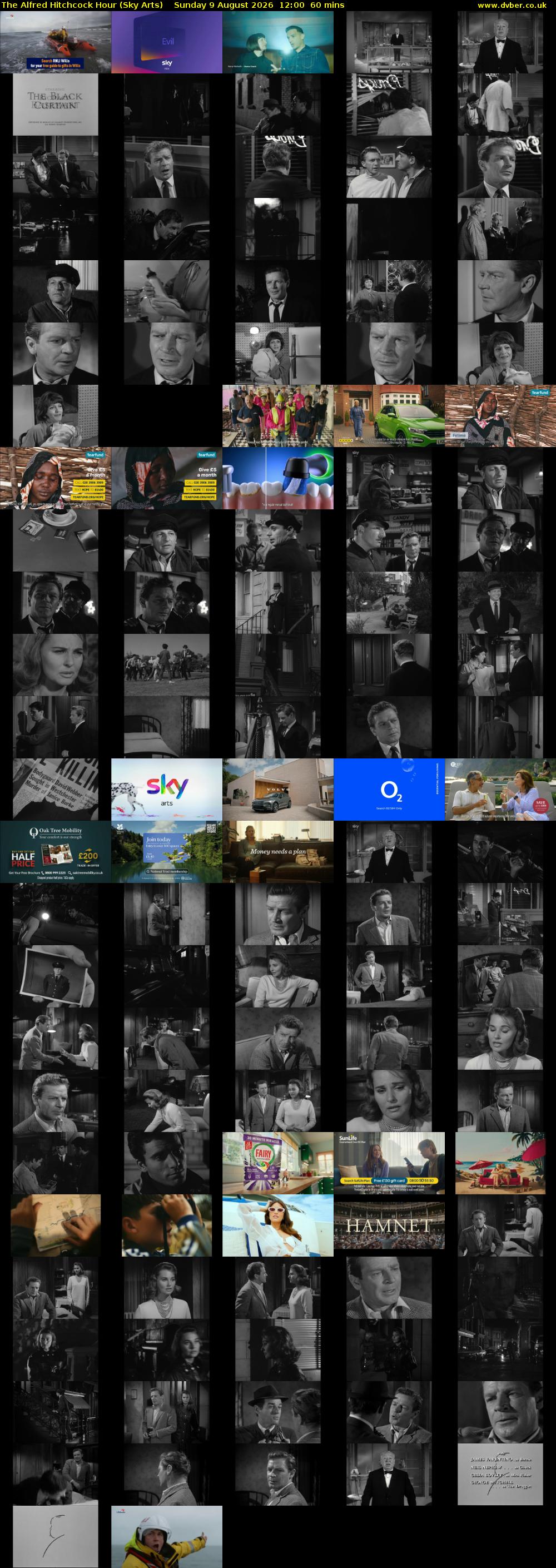 The Alfred Hitchcock Hour (Sky Arts) Sunday 9 August 2026 12:00 - 13:00