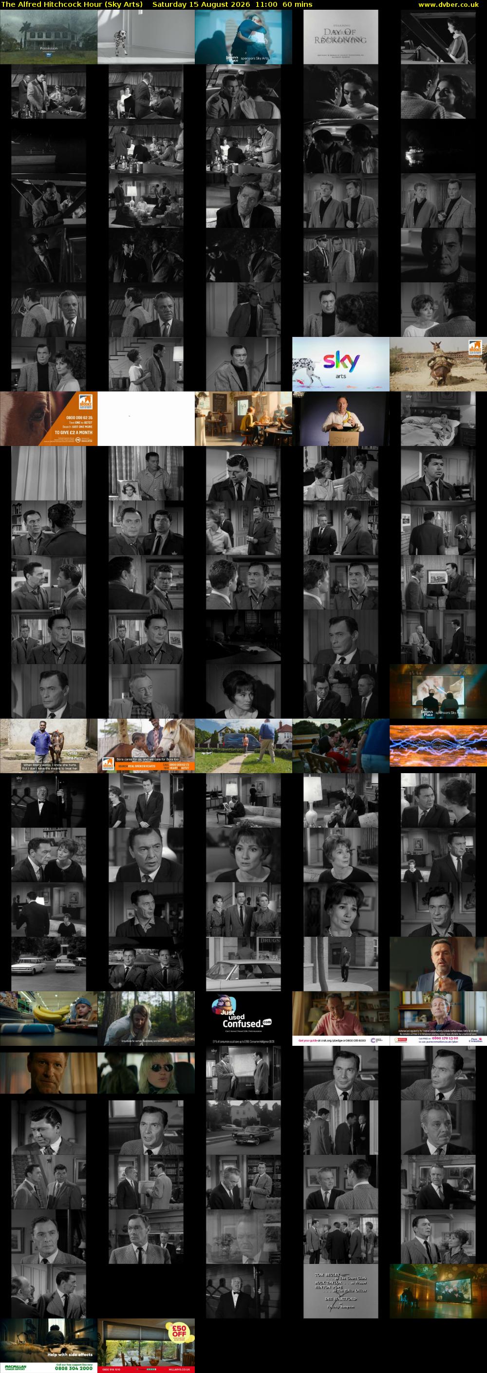 The Alfred Hitchcock Hour (Sky Arts) Saturday 15 August 2026 11:00 - 12:00