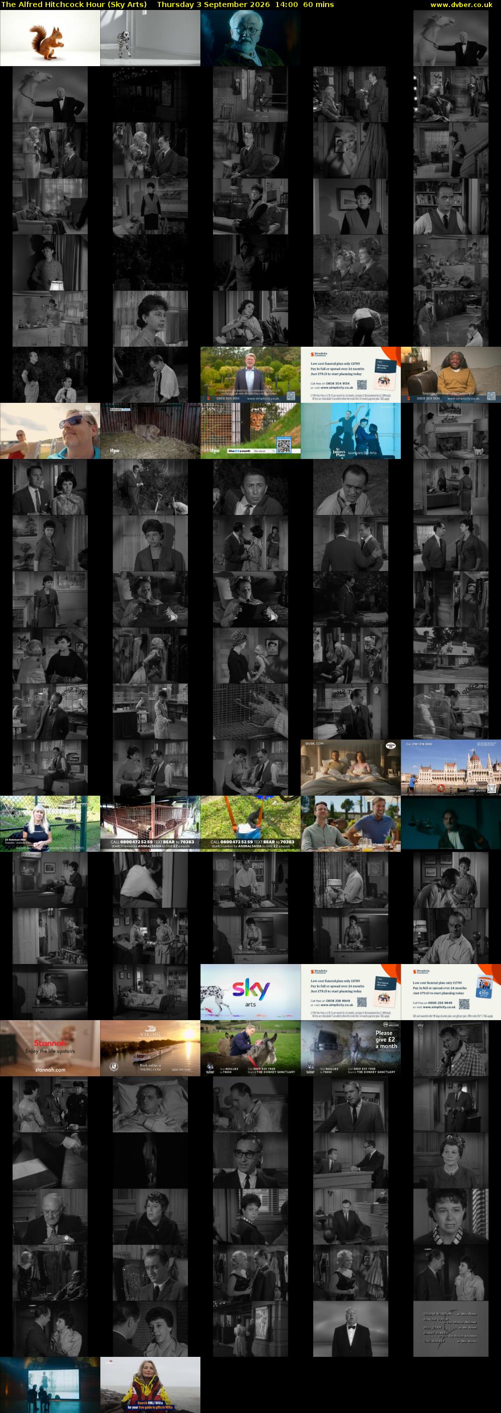 The Alfred Hitchcock Hour (Sky Arts) Thursday 3 September 2026 14:00 - 15:00