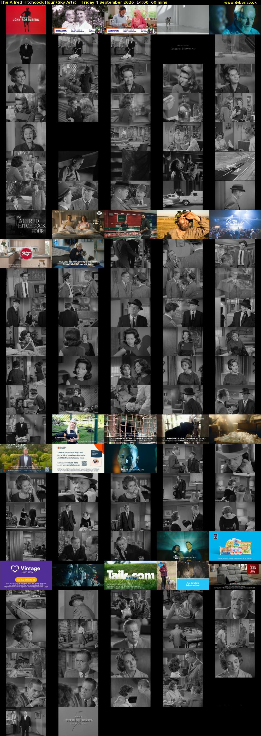 The Alfred Hitchcock Hour (Sky Arts) Friday 4 September 2026 14:00 - 15:00