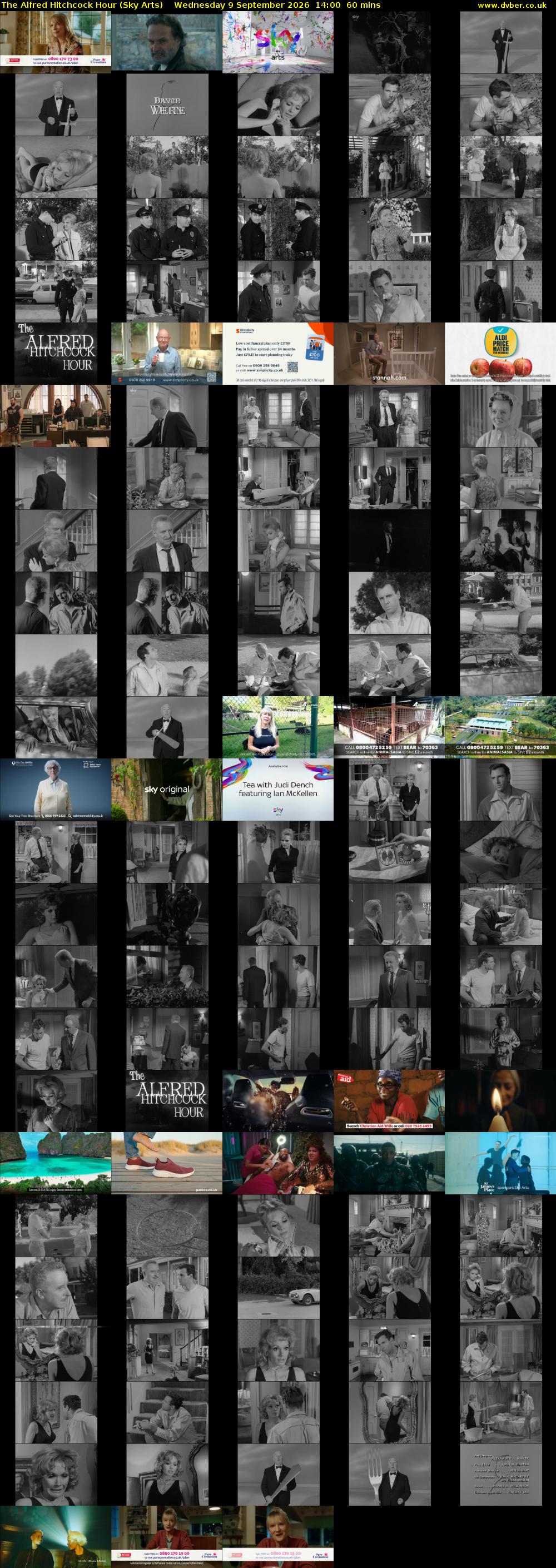The Alfred Hitchcock Hour (Sky Arts) Wednesday 9 September 2026 14:00 - 15:00