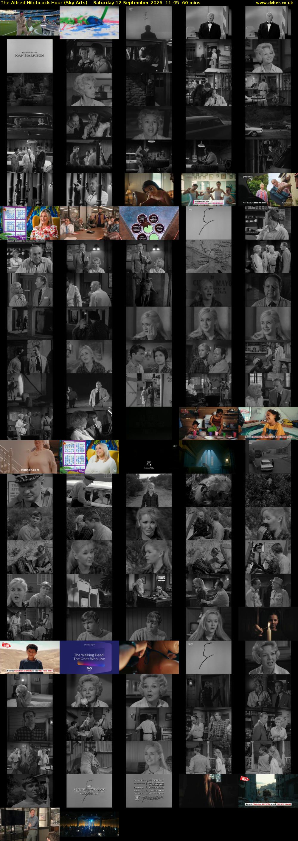 The Alfred Hitchcock Hour (Sky Arts) Saturday 12 September 2026 11:45 - 12:45