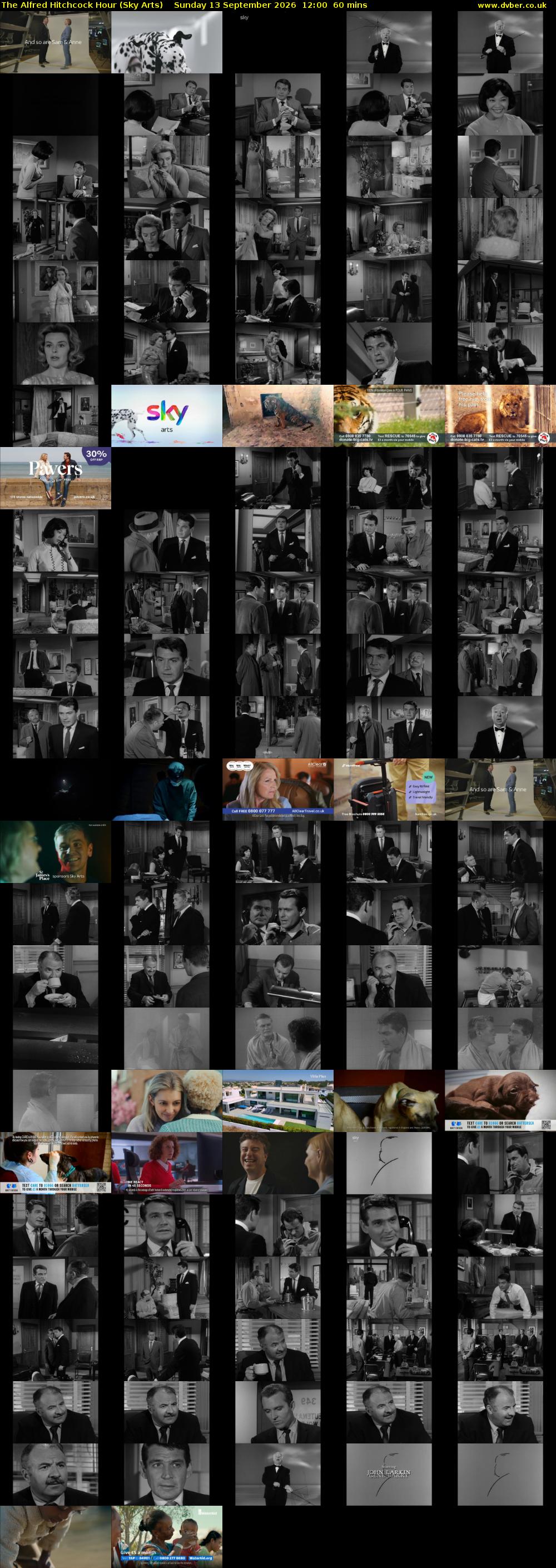The Alfred Hitchcock Hour (Sky Arts) Sunday 13 September 2026 12:00 - 13:00