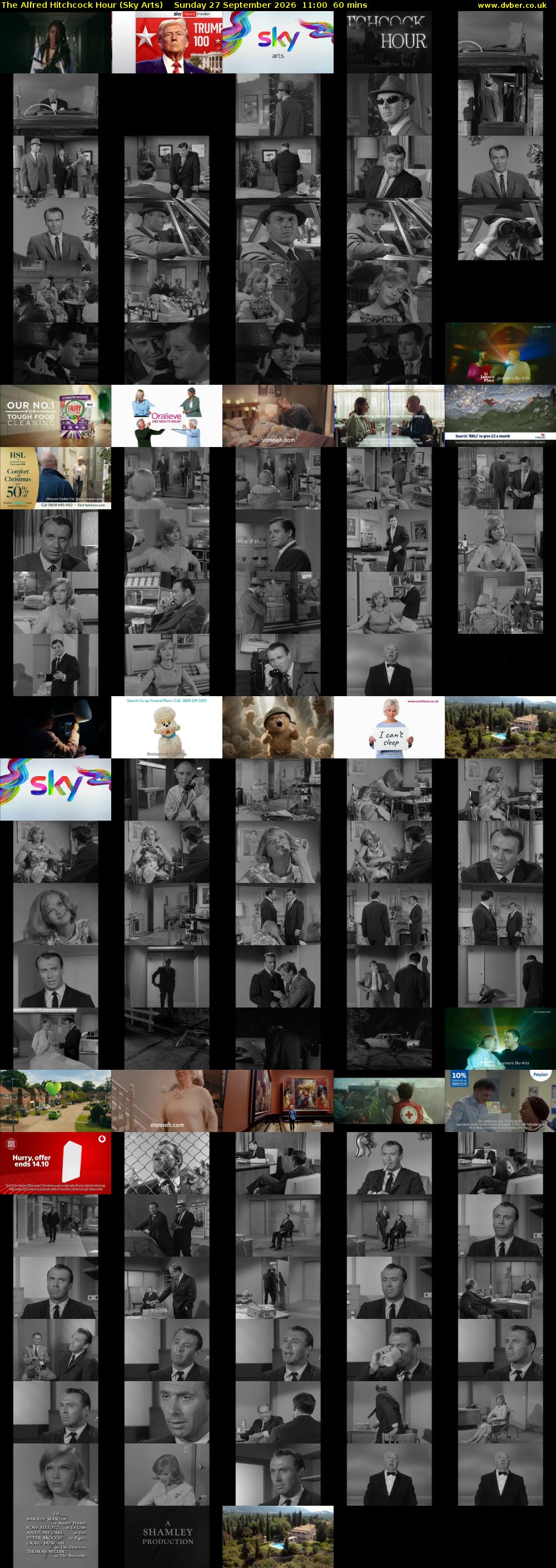 The Alfred Hitchcock Hour (Sky Arts) Sunday 27 September 2026 11:00 - 12:00