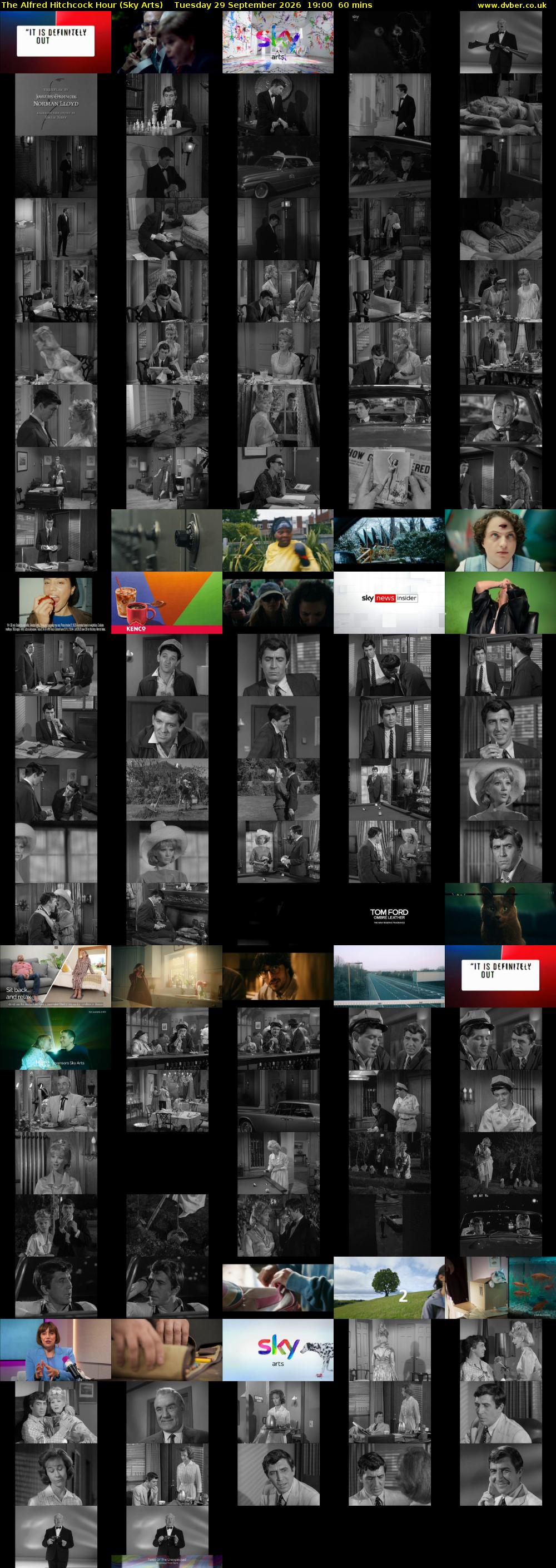 The Alfred Hitchcock Hour (Sky Arts) Tuesday 29 September 2026 19:00 - 20:00