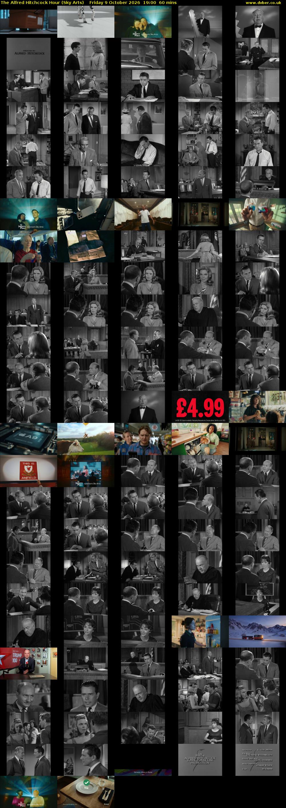 The Alfred Hitchcock Hour (Sky Arts) Friday 9 October 2026 19:00 - 20:00
