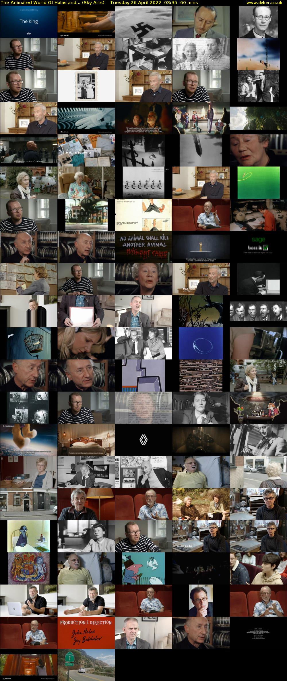 The Animated World Of Halas and... (Sky Arts) Tuesday 26 April 2022 03:35 - 04:35