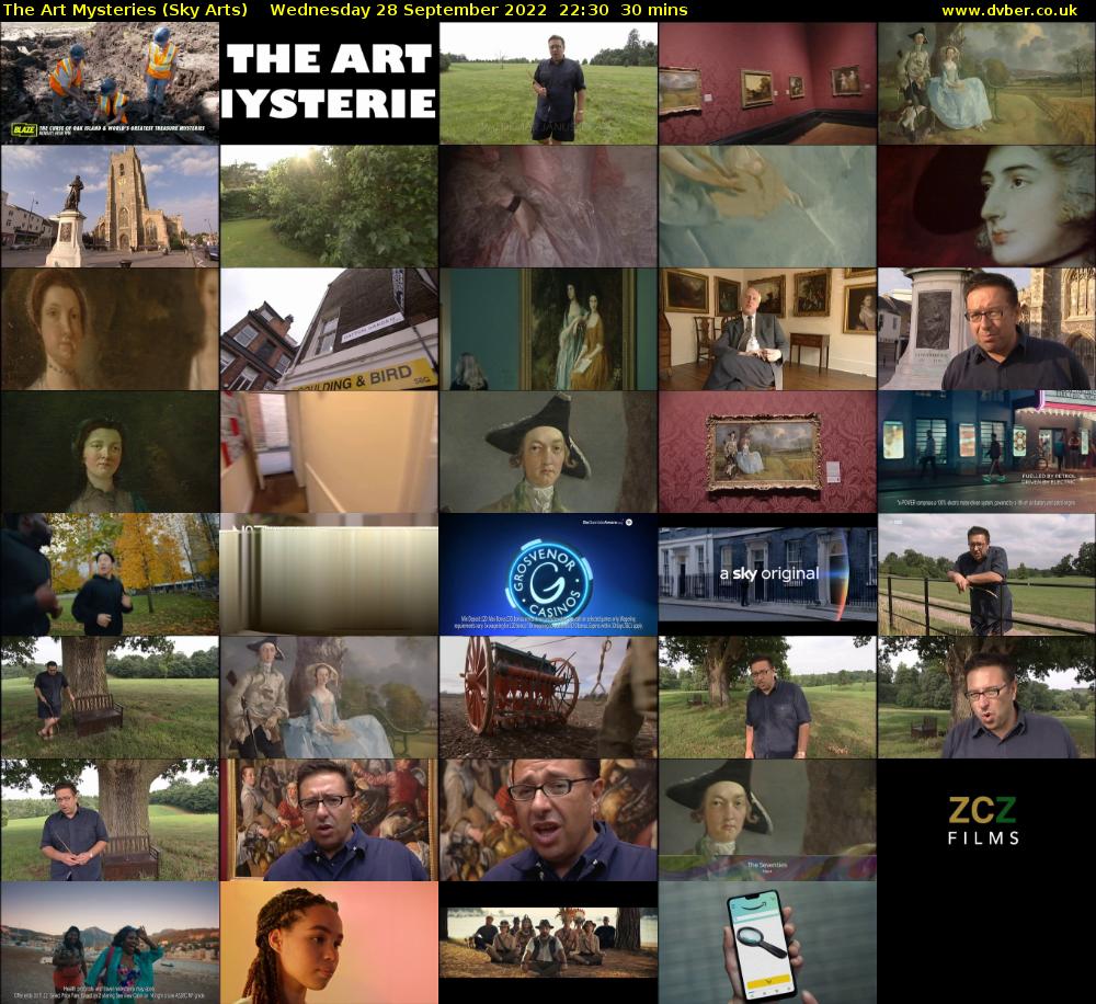 The Art Mysteries (Sky Arts) Wednesday 28 September 2022 22:30 - 23:00