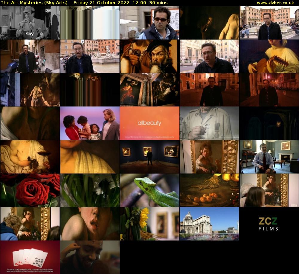The Art Mysteries (Sky Arts) Friday 21 October 2022 12:00 - 12:30