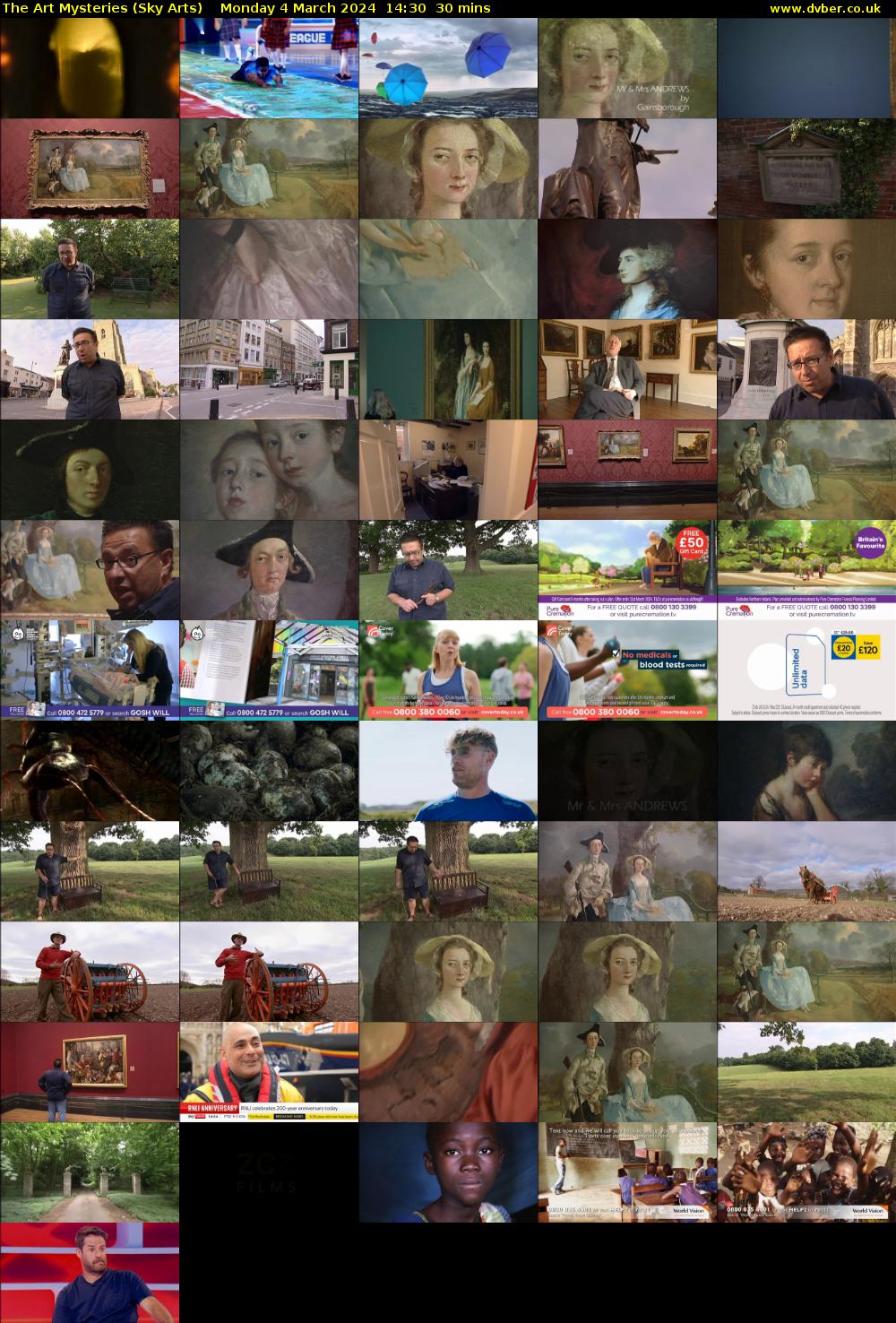 The Art Mysteries (Sky Arts) Monday 4 March 2024 14:30 - 15:00