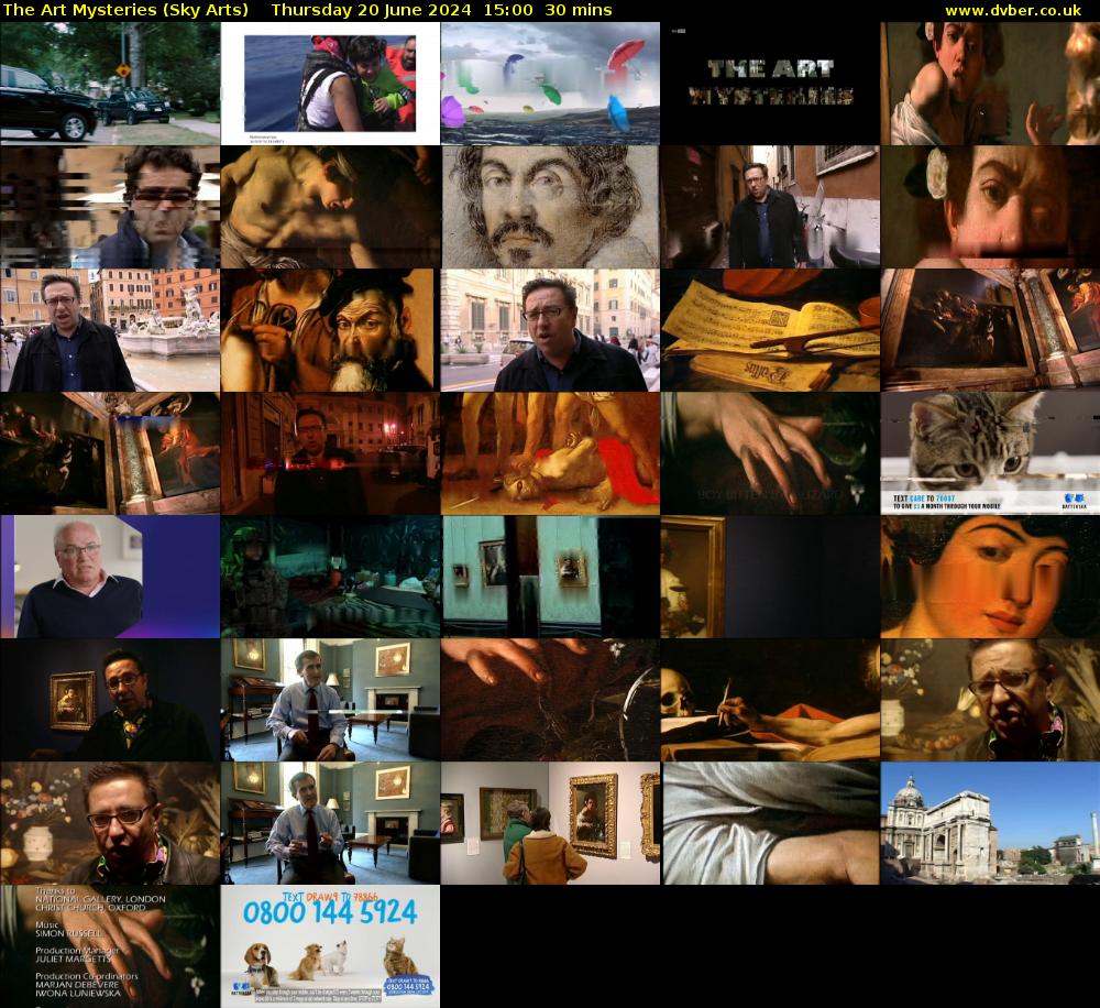 The Art Mysteries (Sky Arts) Thursday 20 June 2024 15:00 - 15:30
