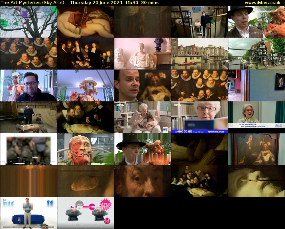 The Art Mysteries (Sky Arts) Thursday 20 June 2024 15:30 - 16:00