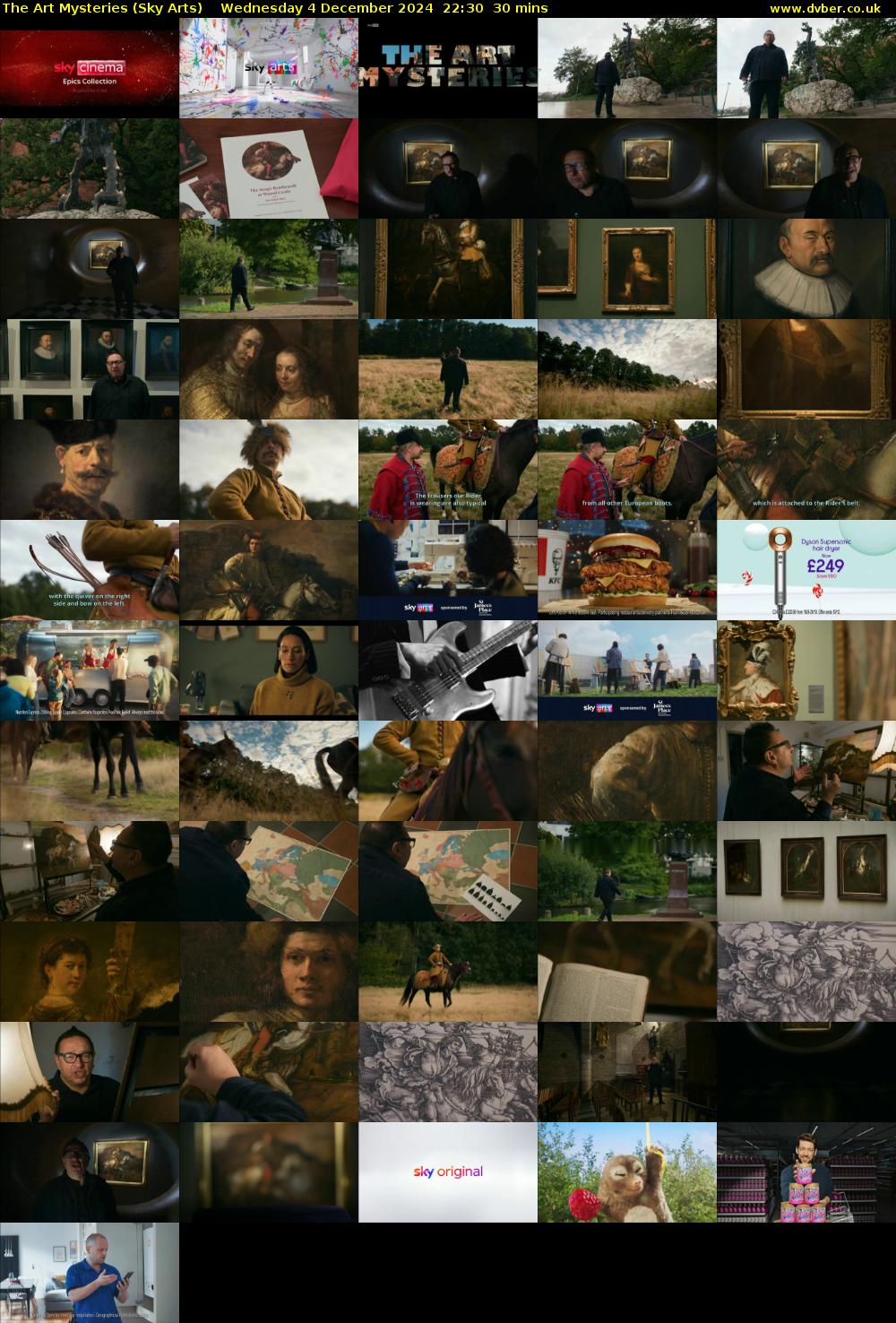 The Art Mysteries (Sky Arts) Wednesday 4 December 2024 22:30 - 23:00